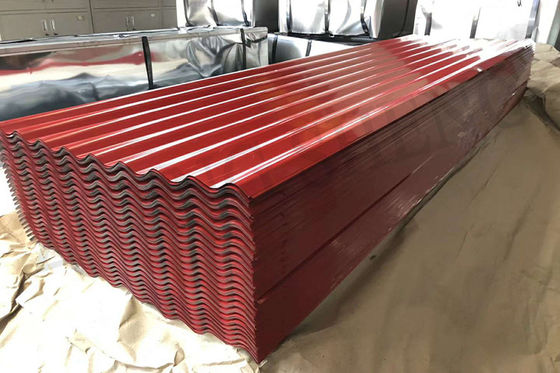 RAL9003 RAL3002 3,66m lange PPGI-Dachbleche mit mittlerer Härte und 8-30/5-30um Primer-Beschichtung