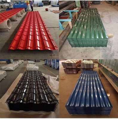 0.45mm Dicke PPGI Walzmetall-Dachfliesen RAL Blaue Welle für das Dach Oberstärke Stahlplatte