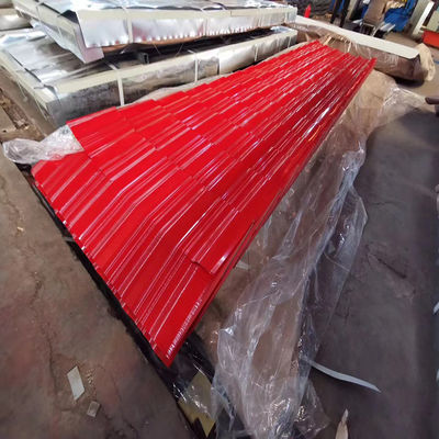 angepasste Farbe angepasste Welldachplatte mit Design Ral Farbe beschichtet 24 26 28 Gauge Z30g ppgi Wellenförmige Trapezform
