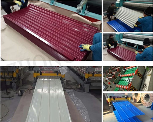 angepasste RAL 9003 RAL 9002 Metall-Dachplatten Verzinkte Dachplatte mit 8-30/5-30um Primer-Beschichtung