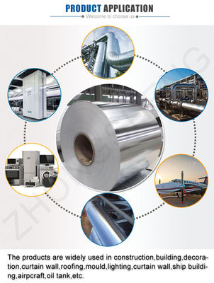 1200 Aluminium-Spule mit regelmäßigen Spangeln, galvanisierter Beschichtung und 0,3 mm, 1,0 mm, 0,8 mm Dicke