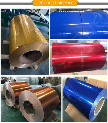 Farbbeschichtete Aluminium-Spule für Bauwerke 6000 7000 0,8 mm 1,0 mm Dicke angepasste Farboberfläche