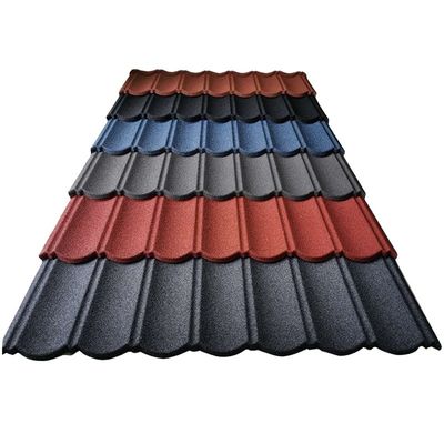 Begriff FOB CIF CFR Steinbeschichtete Metalldachfliesen Fliesenbreite auf Anfrage Aluminium-Zink-Dachmaterialien