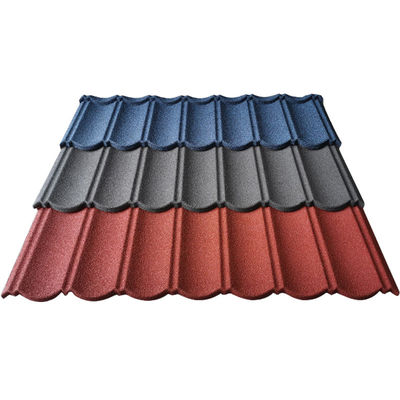 Moderne und traditionelle Häuser Umweltfreundlich Witterungsbeständige farbige Steindeckenfliesen mit Zink-Aluminium-Stahl