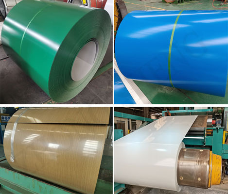 Doppelfarbige PPGI-Eisenfolie Z40 15/20 vorgefärbte galvanisierte Stahlspule mit Entwicklungsservice und Breite 600-1500MM