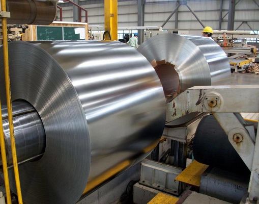 Metallverpackung Blechspirale mit hoher Härte beschichtet Ts275 hell silberne Oberfläche Beschichtung 0,15-0,45 mm Breite