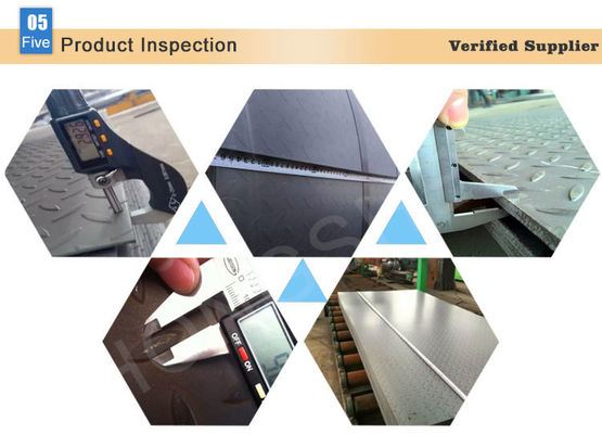 ASTM a36 Stahlcheckerplatte q235b warmgewalztes Karbonstahlcheckerblatt pro kg für Fahrzeuge des Schiffbaus FOB