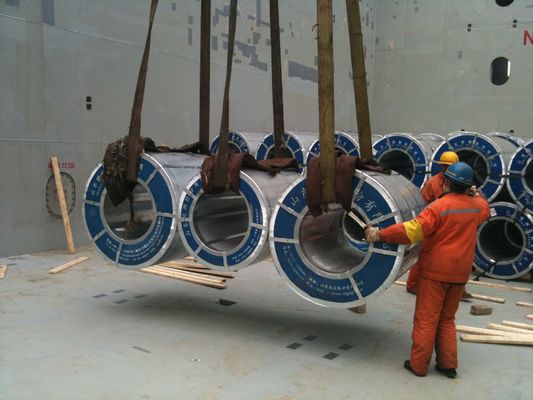 55% Aluminium Galvalume AZ120 warmgetränkte GL-Stahlspule mit COIL ID 508mm/610mm und ±1% Toleranz
