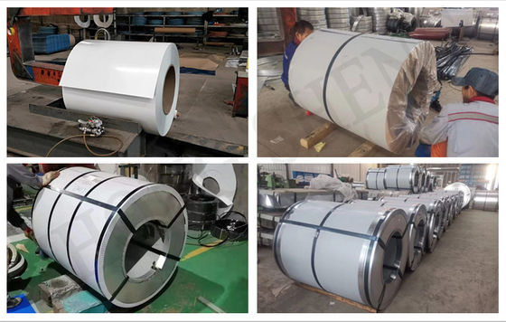 Kundenproben Farbe 0,5*1220mm Galvalum Weiß PPGL/PPGI Farbspirale mit Kaltwalztechnik