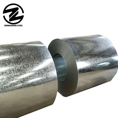 Heißgetränkte GI galvanisierte Stahlspule mit 30-275 g/m2 Zinkbeschichtung und garantiert 0,48*1000 mm Größe Big Spangel DX51D 80g