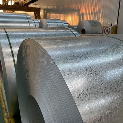 Heißgetränkte GI galvanisierte Stahlspule mit 30-275 g/m2 Zinkbeschichtung und garantiert 0,48*1000 mm Größe Big Spangel DX51D 80g