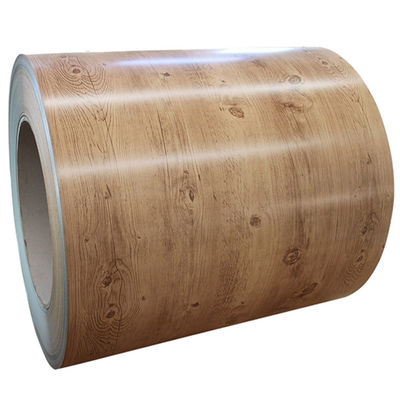 Abwicklung von Holzfarben beschichteter Stahlspule DX51D PPGI Platten Toleranz ± 1% und Verarbeitungsdienst für das Abwickeln