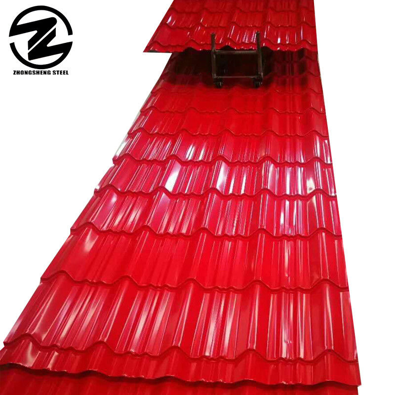 28 Gauge Warmgewalzte 4*8FT Farbbeschichtete PPGI Wellen gewölbte Dachplatte mit BIS-Zertifikat und individueller Größe