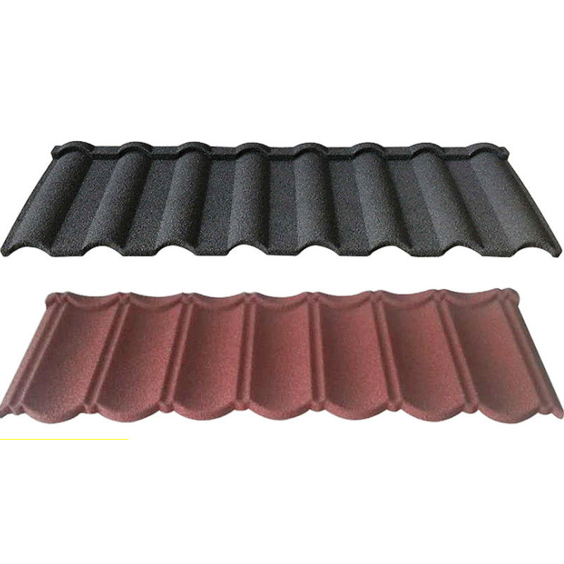 1340mm*420mm*0,4mm Winddichte Steingeschichtete Stahldachplatte für Gebäude Herstellung 0,35mm/0,5mm Dicke