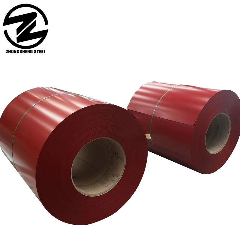 Z121-Z180 Beschichtung 0,12-1,2 mm Dicke Farbbeschichtete Stahlspule mit geprägter Faltenoberfläche und ISO-Zertifikat